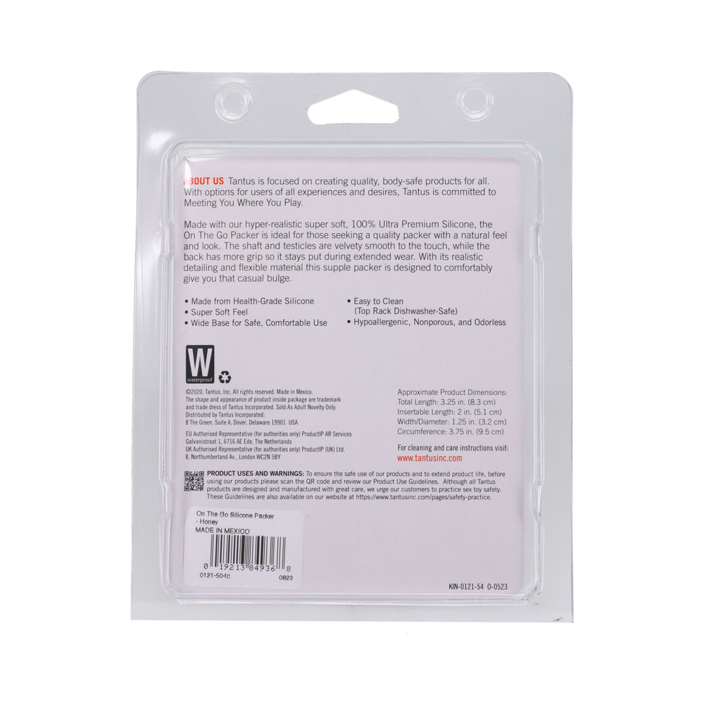 Tantus On The Go Silicone Packer - Realistic Design - Tan
