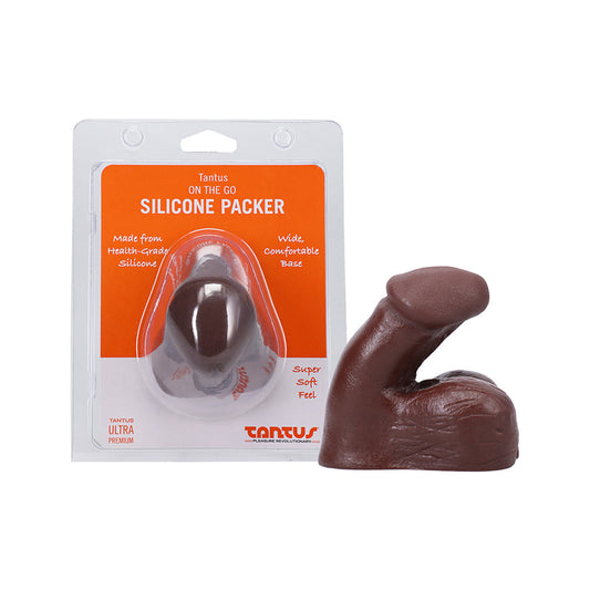 Tantus On The Go Silicone Packer – Espresso Color, Realistic Design