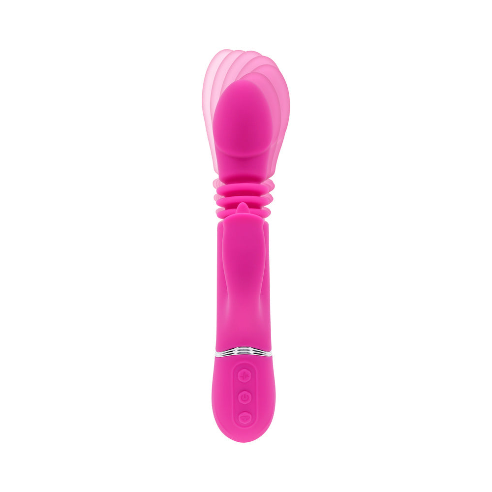 Evolved Pink Dragon Rechargeable Thrusting Dual Stimulator – Pink