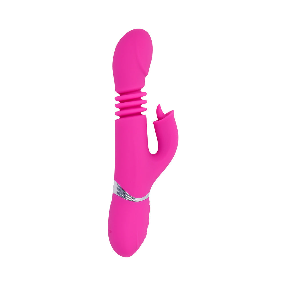 Evolved Pink Dragon Rechargeable Thrusting Dual Stimulator – Pink