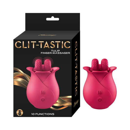 Nasstoys Clit-Tastic Tulip Finger Massager – Red – 10 Functions