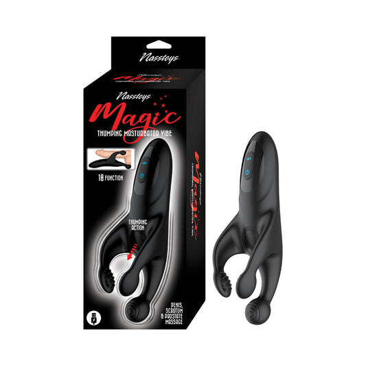 Nasstoys Magic Thumping Masturbator Vibe – Black – USB Rechargeable