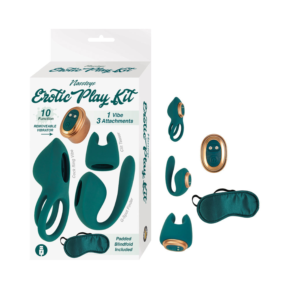 Nasstoys Erotic Play Kit 5-Piece Set with Removable Vibrator - Green
