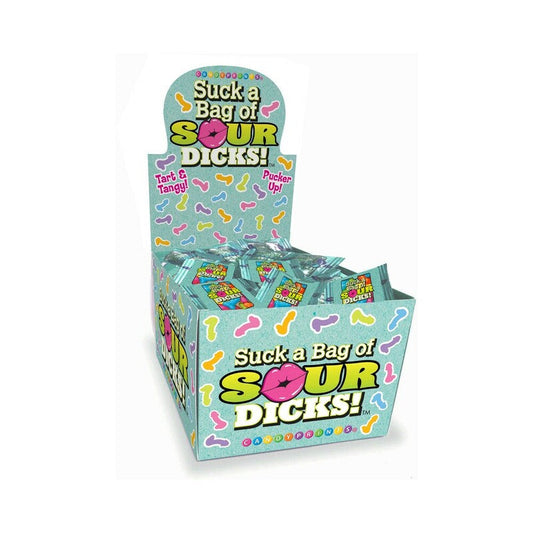 Little Genie Suck A Bag Of Sour Dicks Candy – Blue – 100 Mini-Packs