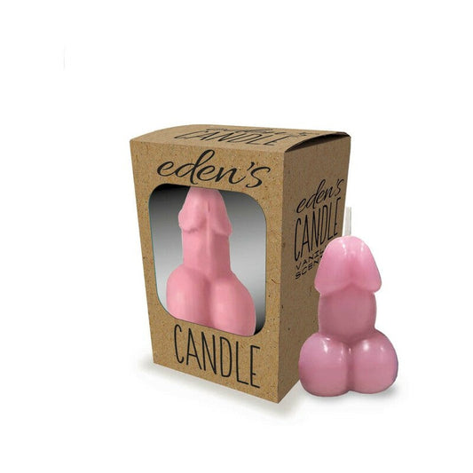Eden's Penis Candle – Vanilla Scented Wax Candle – Light Pink