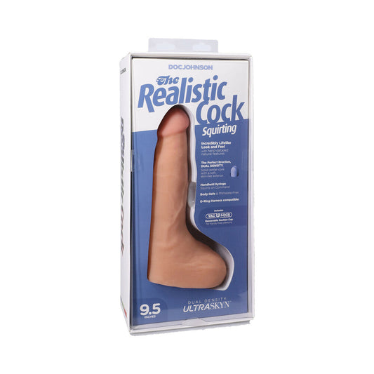 Doc Johnson Realistic Cock Squirting Dildo 9.5 in. Vanilla