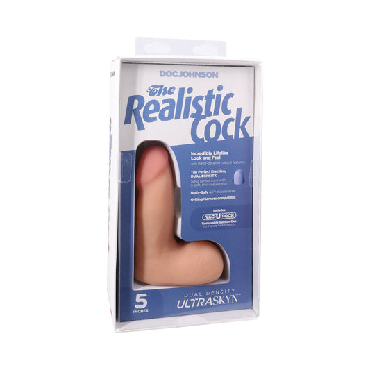 Doc Johnson Realistic Cock 5 in. ULTRASKYN Dildo with Suction Cup – Vanilla