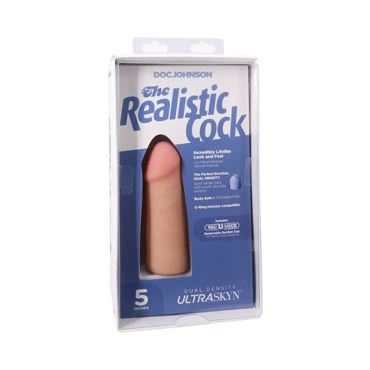 Doc Johnson Realistic Cock 5 in. Vac-U-Lock Dildo – Vanilla