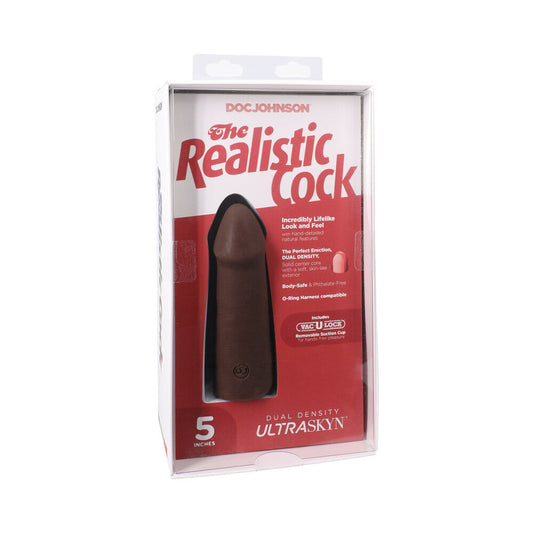 Doc Johnson Realistic Cock 5 in. ULTRASKYN Dildo – Chocolate