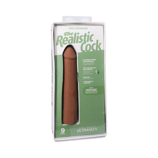 Doc Johnson Realistic Cock 9 in. Dildo with Suction Cup - Tan