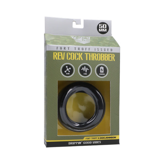 Fort Troff Rev Cock Throbber Large Vibrating Cock Ring - Black