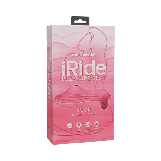 Doc Johnson iRide Pleasure Seat Suck Rechargeable Saddle – Dusty Pink