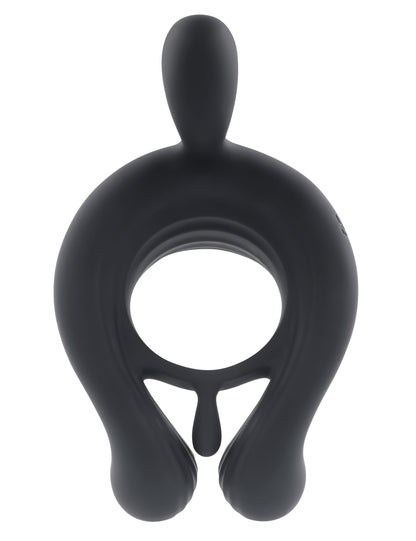 Playboy Pleasure Triple Play Cock Ring with Remote Control - Black