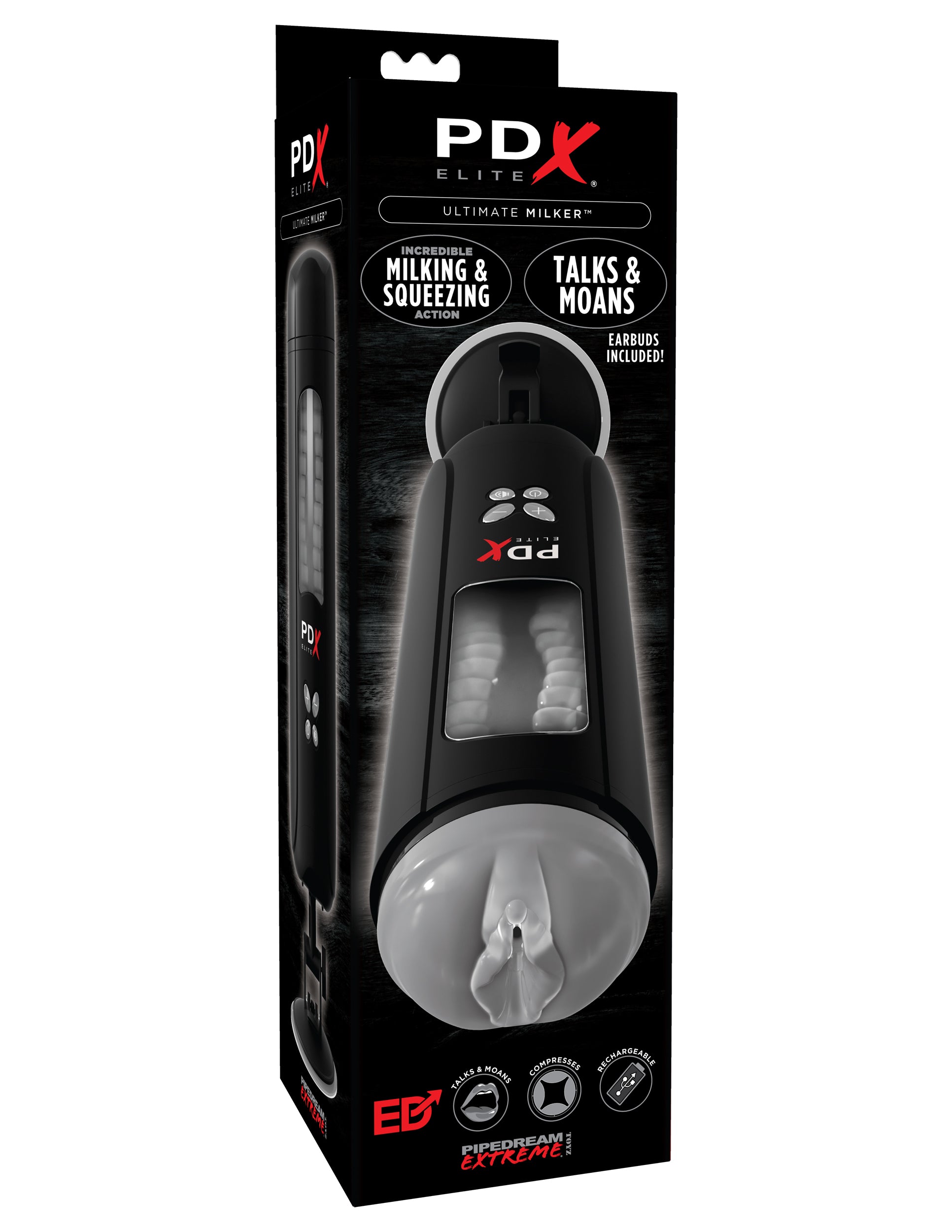 Pipedream Pdx Elite Ultimate Milker – Black – Multi-Function Rotating Milking Device