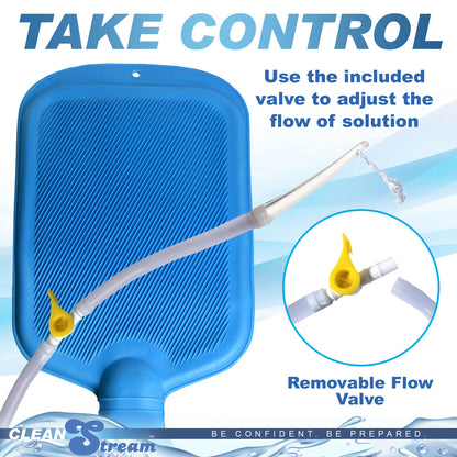 XR Brands Deluxe Shower Enema Kit – 1.85L Capacity – Blue