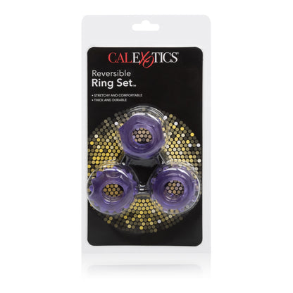 CalExotics Reversible Ring Set - Purple - 3-Ring Support Set