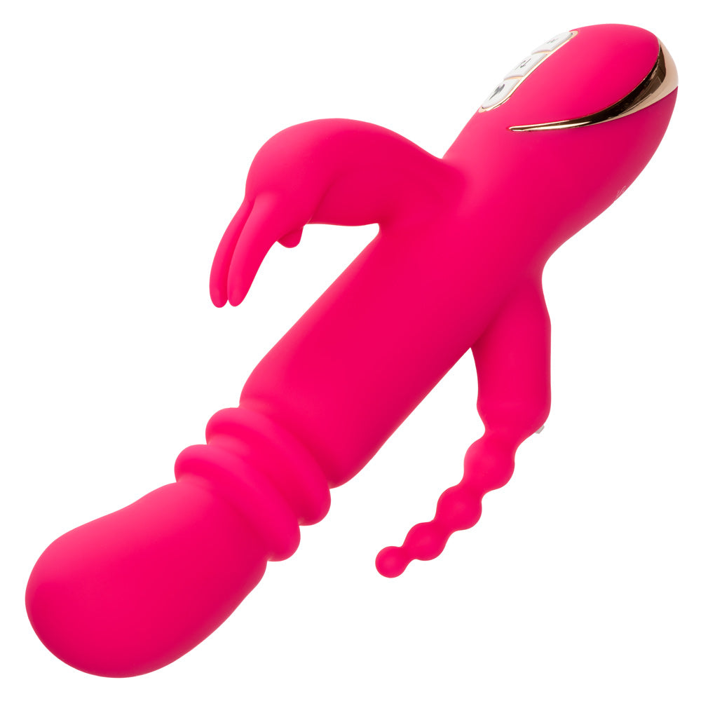 Jack Rabbit Signature Heated Silicone Triple Fantasy Rabbit – Pink
