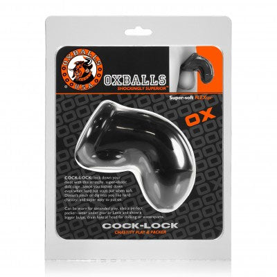 Oxballs Cock Lock Chastity Sheath - Black - Phthalate Free