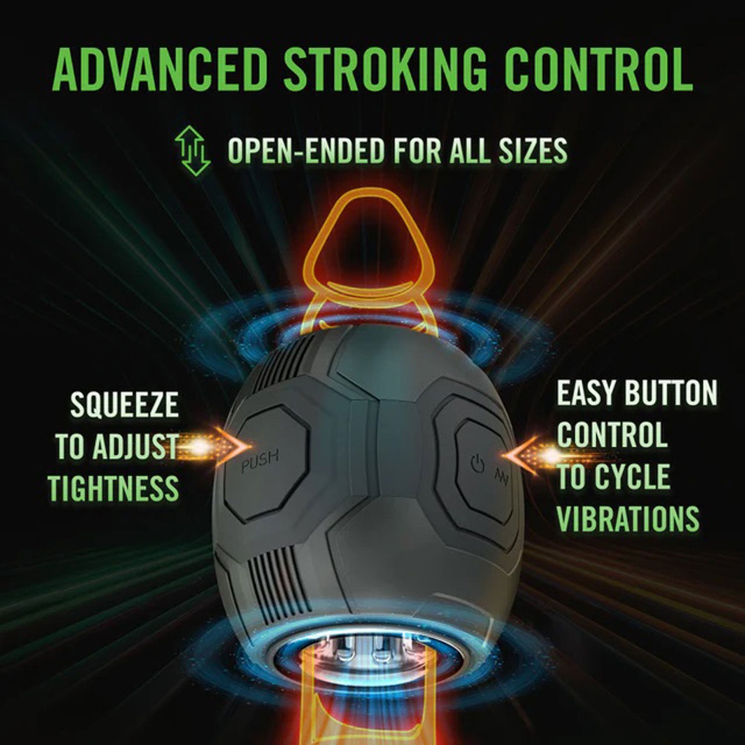 M for Men Dome X Vibrating Masturbator - Automatic Male Stroker - Black