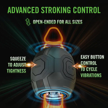 M for Men Dome X Vibrating Masturbator - Automatic Male Stroker - Black