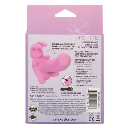 CalExotics First Time Rechargeable Vibrating Bunny Dreams Massager - Pink