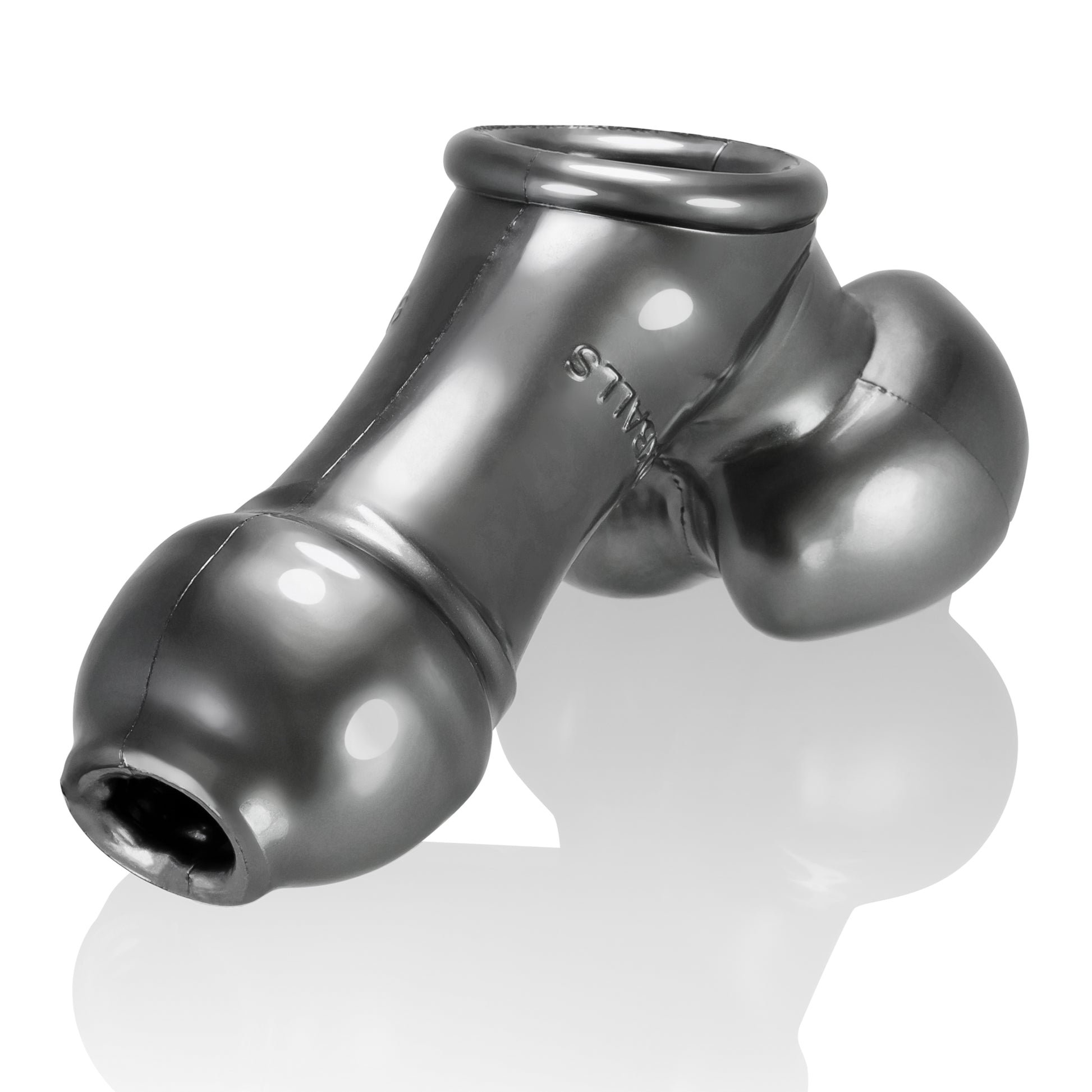 Oxballs Sack Jack Wearable Jo Sheath - Silver - Dual Ballsling and Jerk Off Toy