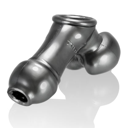 Oxballs Sack Jack Wearable Jo Sheath - Silver - Dual Ballsling and Jerk Off Toy