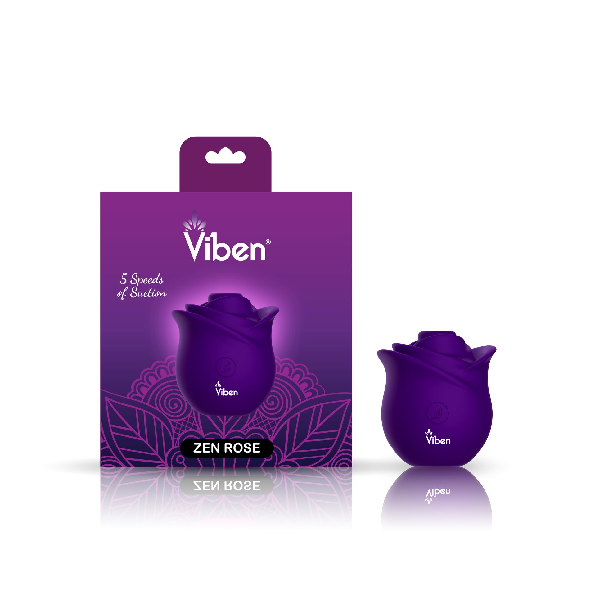 Viben Zen Rose Handheld Nipple and Clitoral Stimulator – Purple
