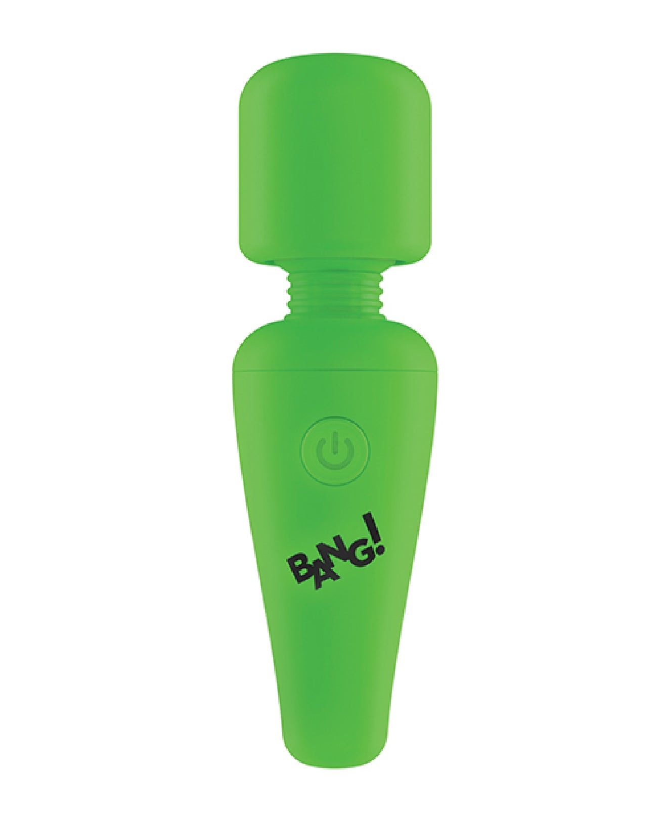XR Brands Glow in the Dark Mini Wand - Green - USB Rechargeable Silicone Vibrator