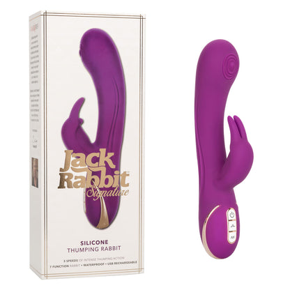 CalExotics Jack Rabbit Signature Silicone Thumping Rabbit Vibrator - Purple