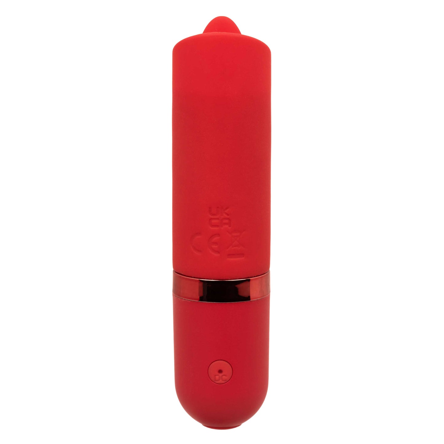 CalExotics Kyst Flicker Mini Massager – Red – 10-Function Rechargeable Silicone Bullet
