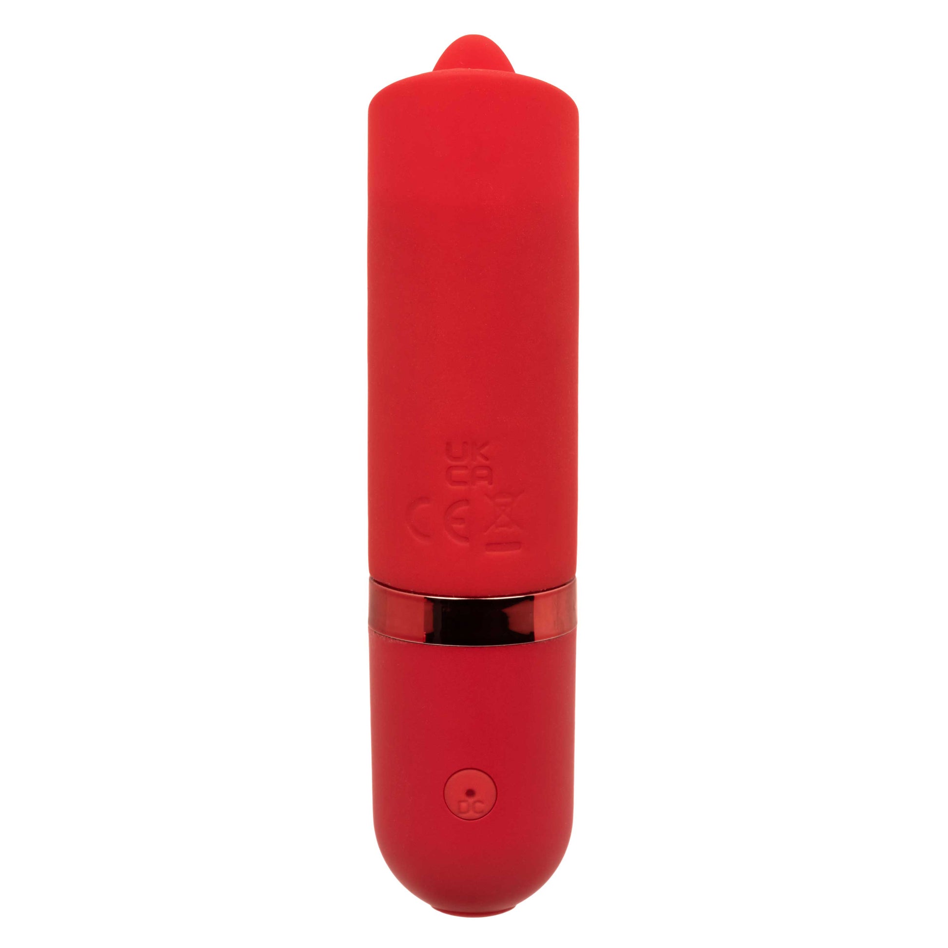 CalExotics Kyst Flicker Mini Massager – Red – 10-Function Rechargeable Silicone Bullet