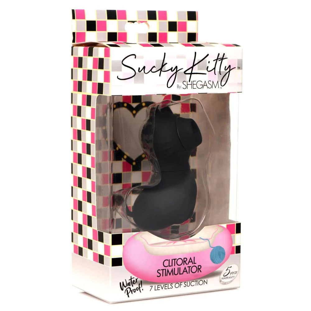Sucky Kitty Clitoral Stimulator - 7 Suction Levels - Black