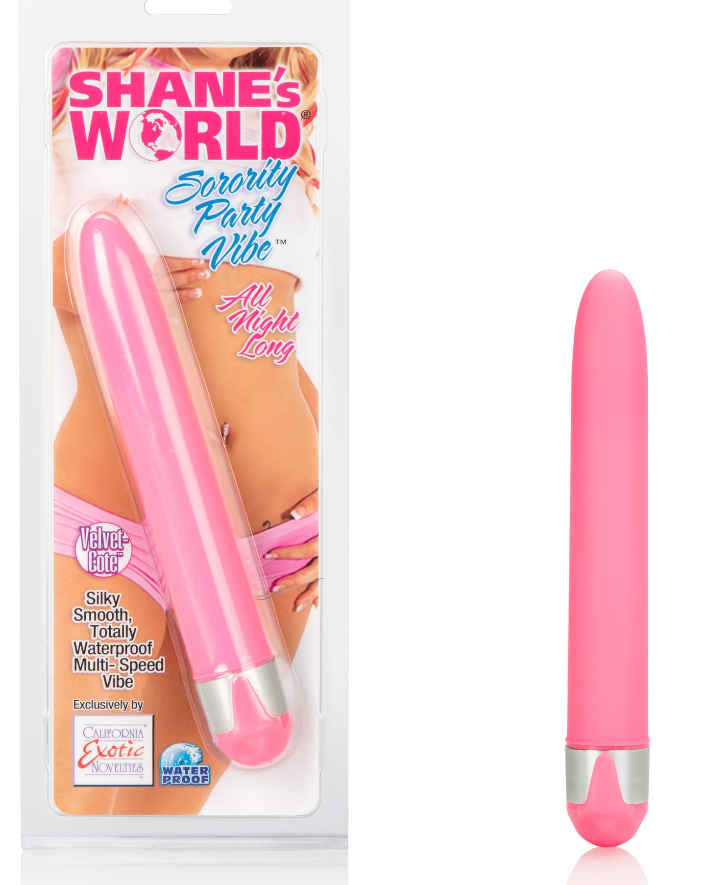 Shanes World Sorority Party Vibe All Night Long - Pink Massager with Multi-Speed Functionality