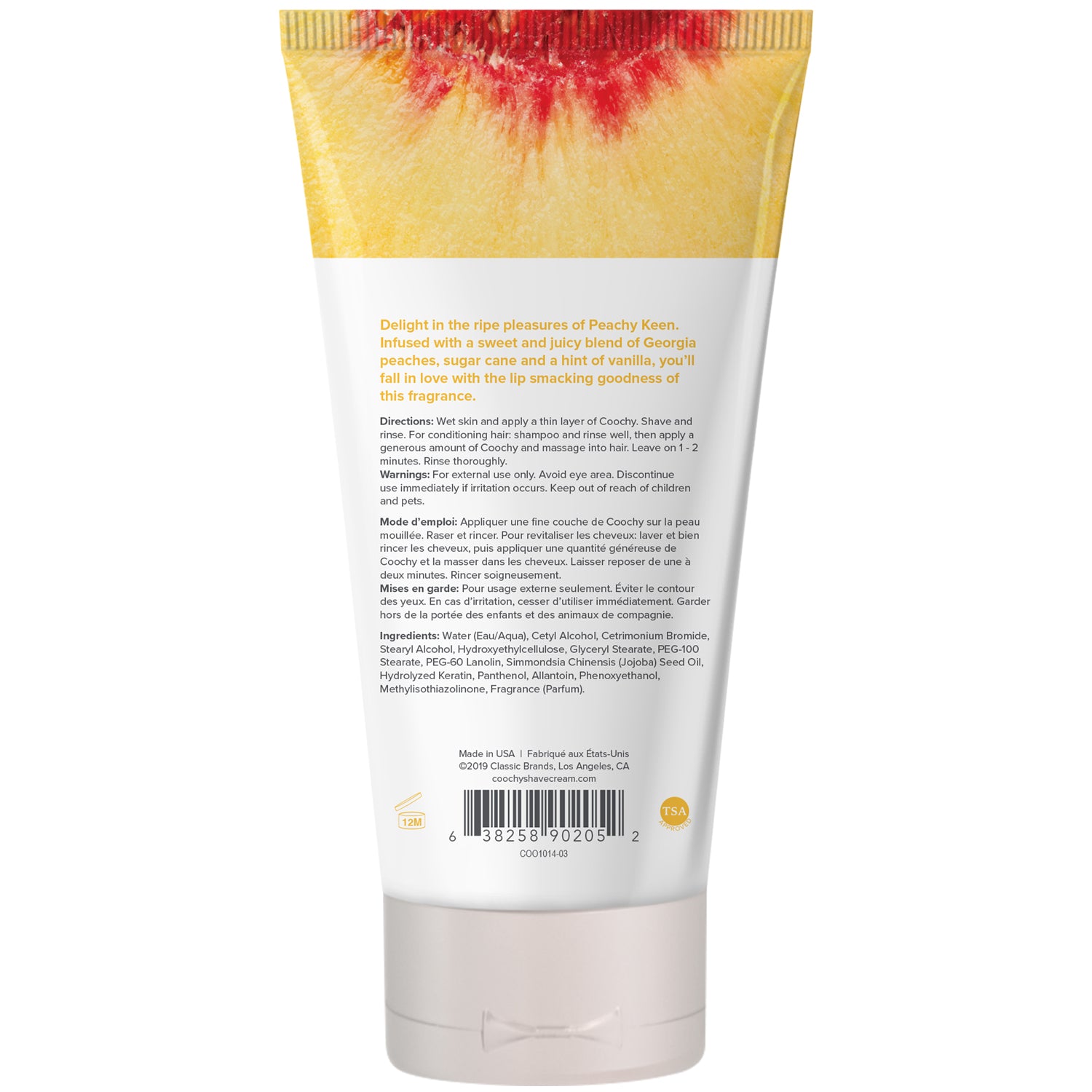 Coochy Oh So Smooth Shave Cream - Peachy Keen 3.4 Fl Oz