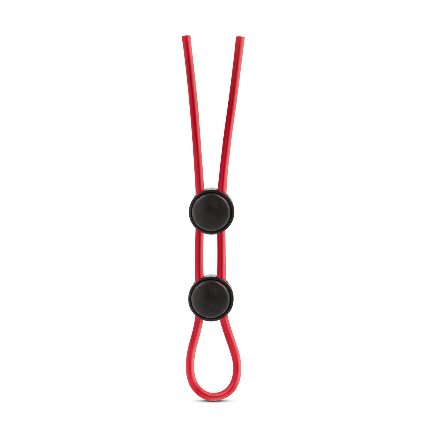 Blush Stay Hard Silicone Double Loop Cock Ring - Red