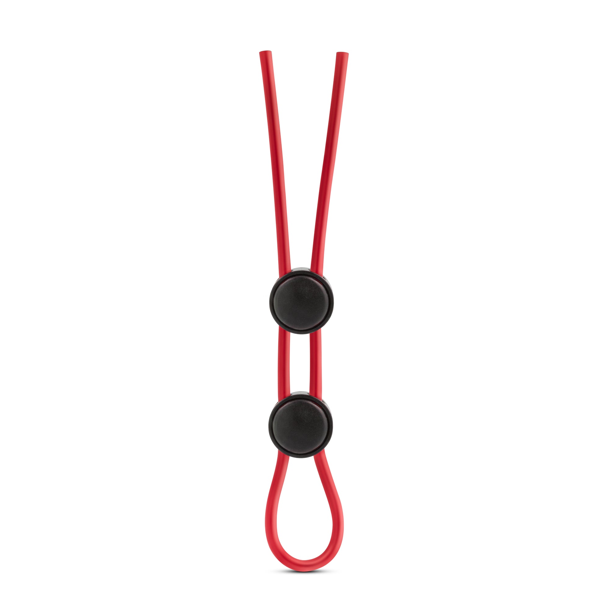 Blush Stay Hard Silicone Double Loop Cock Ring - Red