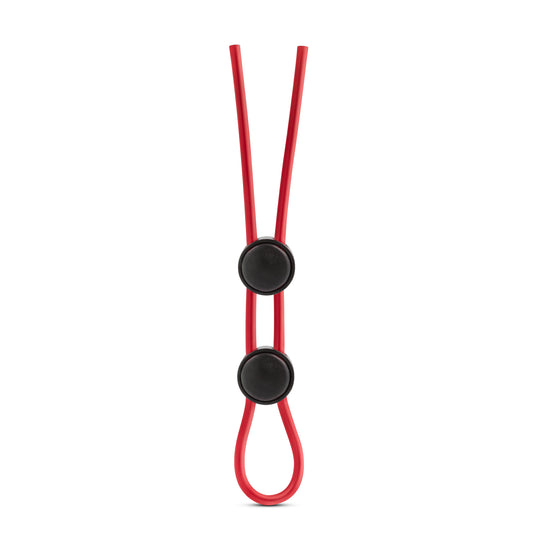 Blush Stay Hard Silicone Double Loop Cock Ring - Red