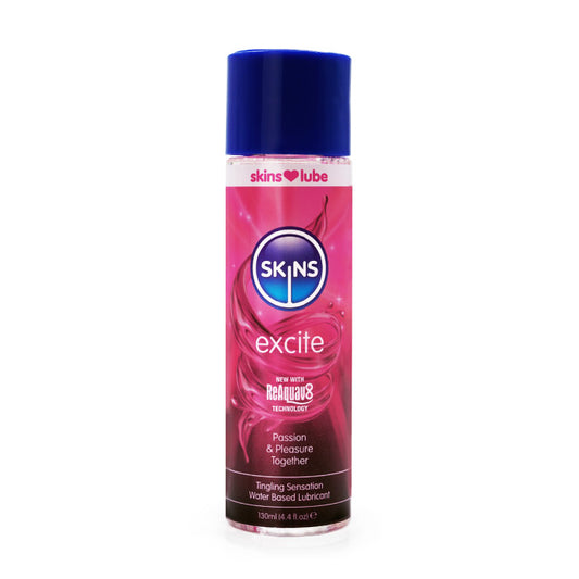 Skins Excite Tingling Water Based Lubricant 4.4oz – Tingling Sensation