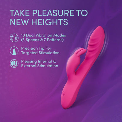 Blush Wild Lust Rabbit Vibrator with Dual Vibration Modes – Pink