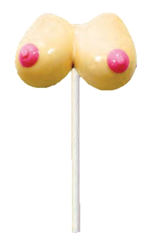 Hott Products Boobie Pops - Strawberry Flavored Candy - Beige