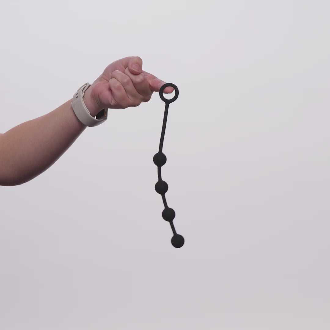 Nexus EXCITE Small Silicone Anal Beads – Black