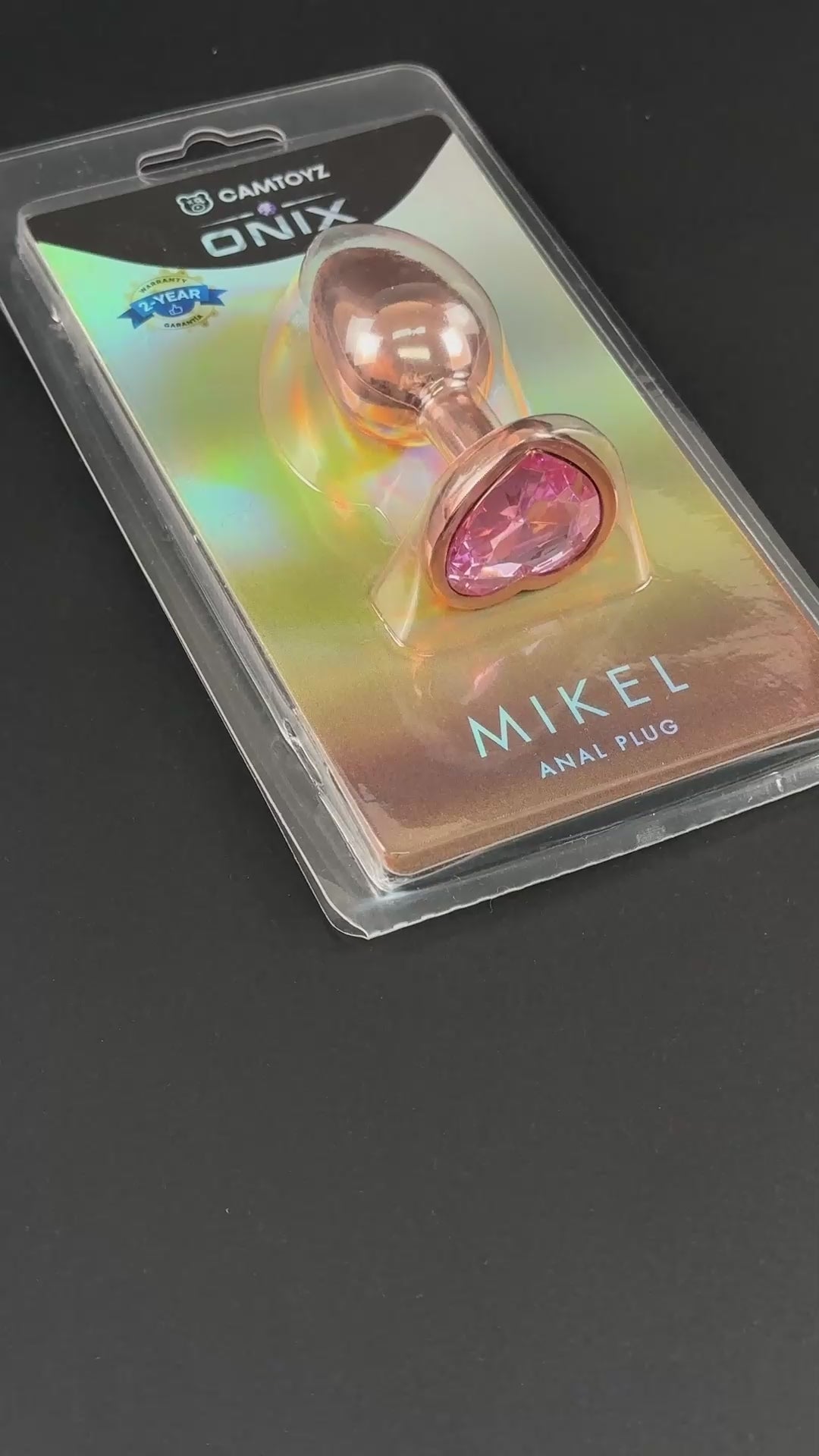 Camtoyz Onix Mikel Anal Plug – Copper – Small Size with Embedded Jewel