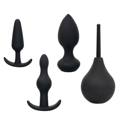 CalExotics Pleasure Kits Anal Explorer Collection - Black - 4-Piece Set with Rechargeable Probe