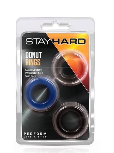 Blush Stay Hard Donut Rings – Cock Rings for Enhanced Stamina – Multi