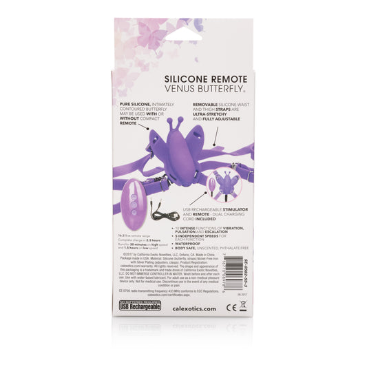 CalExotics Venus Butterfly Silicone Remote Wireless Micro Butterfly - Purple