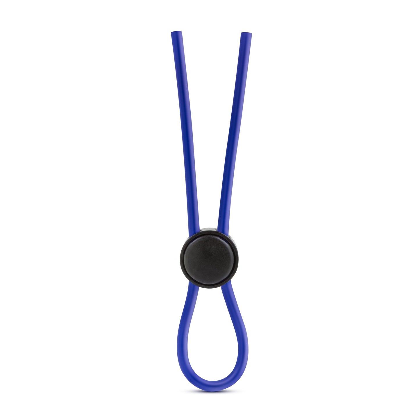 Blush Stay Hard Silicone Loop Cock Ring - Adjustable, Blue