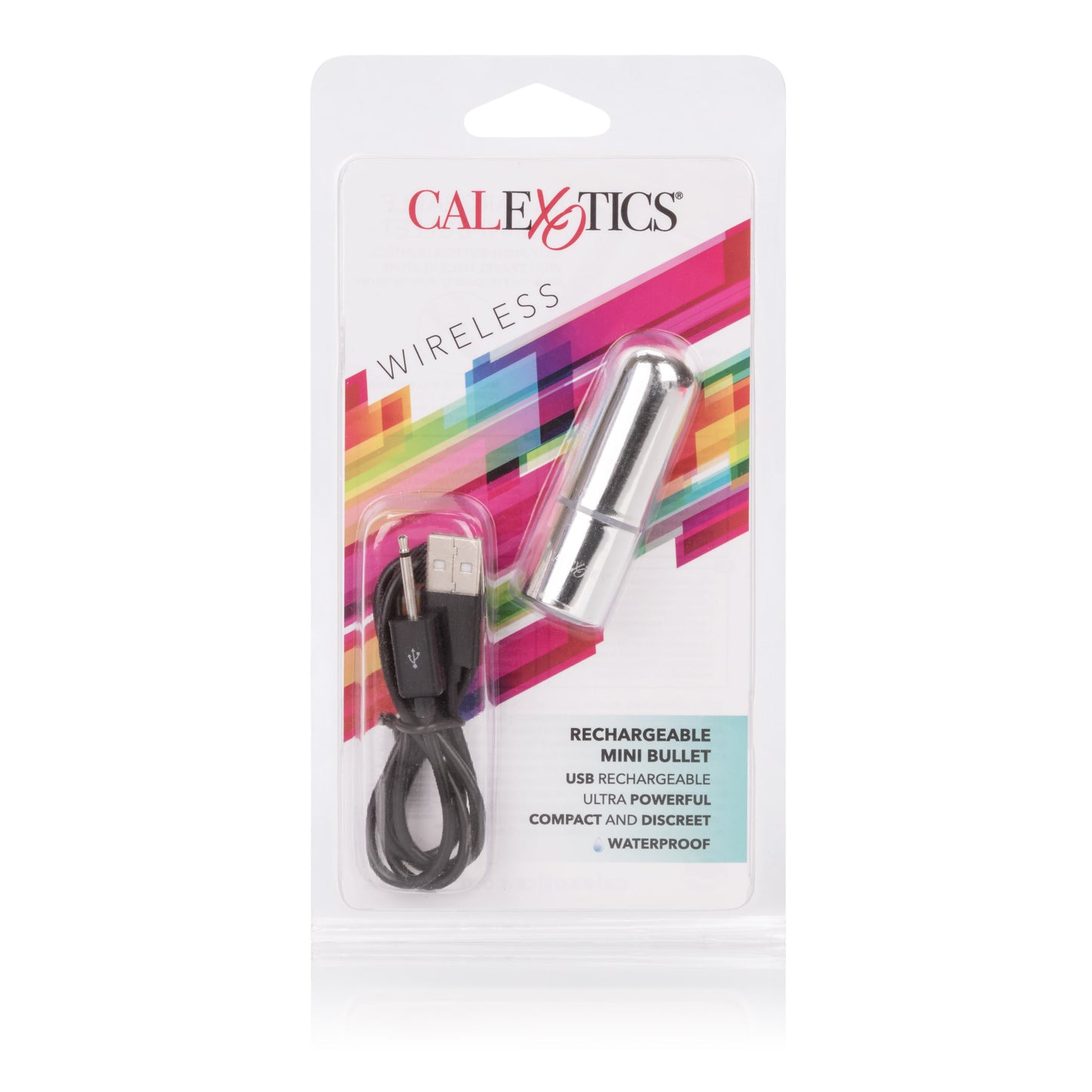 CalExotics Rechargeable Mini Bullet – Multi-Speed Waterproof Vibrator – Silver
