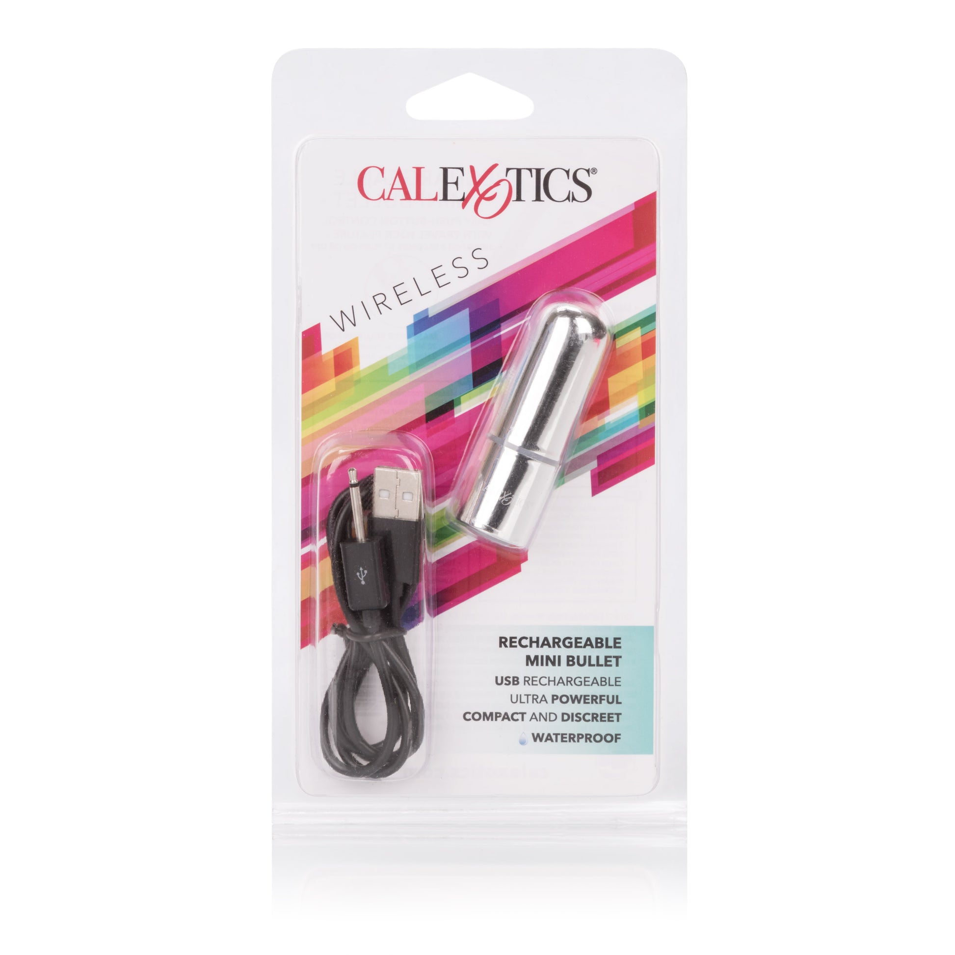 CalExotics Rechargeable Mini Bullet – Multi-Speed Waterproof Vibrator – Silver