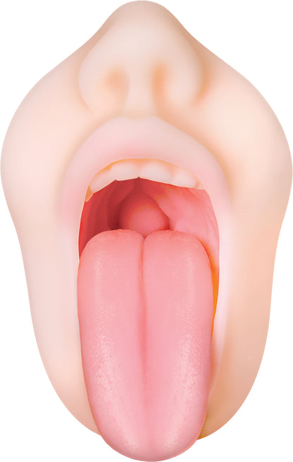Evolved Novelties Real Mouth Stroker with Realistic Tongue – Beige